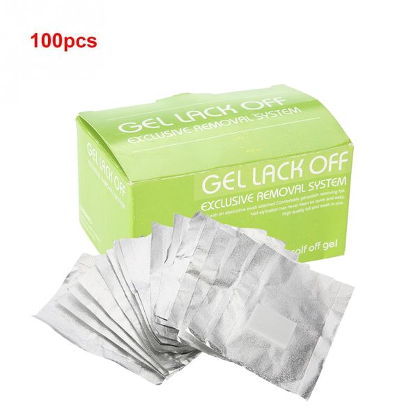 

100pcs nail polish remover tin foil wraps paper towel uv gel remover cotton pads nail polishing accessories