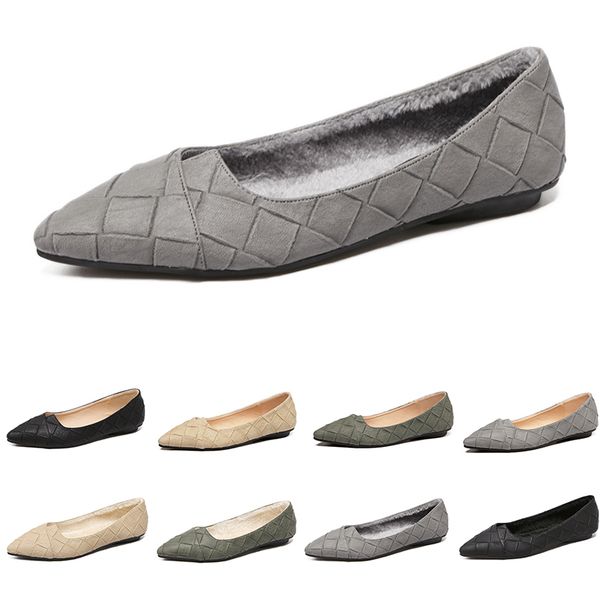 

2020 women's casual leather shoes lattice flat shoes with pointed shallow mouth elegant outdoor walking shoes main17