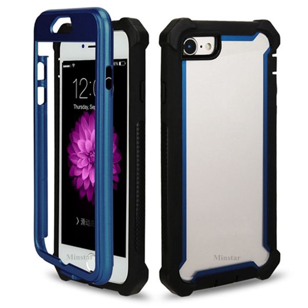 

For Samsung S10 5G S10e S9 Plus Note 9 iPhone X XS Max XR 8 7 6S TPU Clear Acrylic Defender Hybrid Case