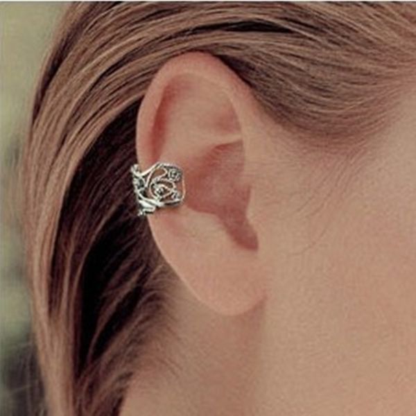 

fashion hollow type u clamp type vintage ear cuff alloy metal earring wholesales jewelry, Silver