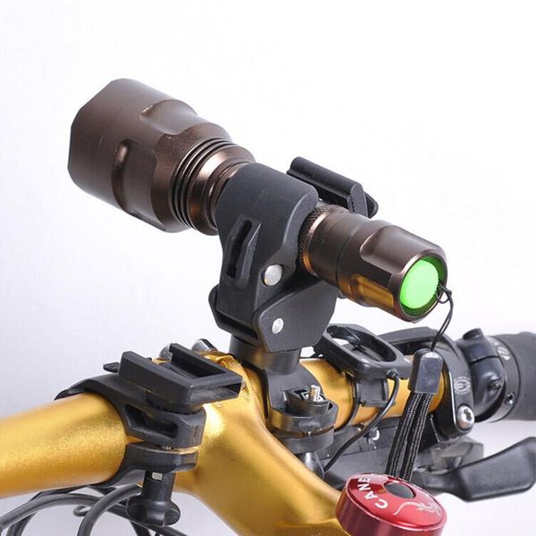 

bicycle mount bike front holder torch multi-function clip clamp bicycle accessories