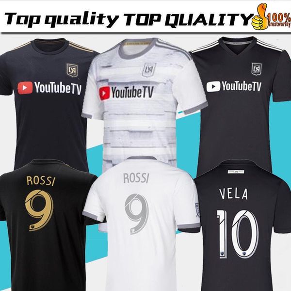 

New arrived 2019 lafc carlo vela occer jer ey 18 19 20 home zelaya gaber ro i ciman zimmerman black parley primary white football hirt