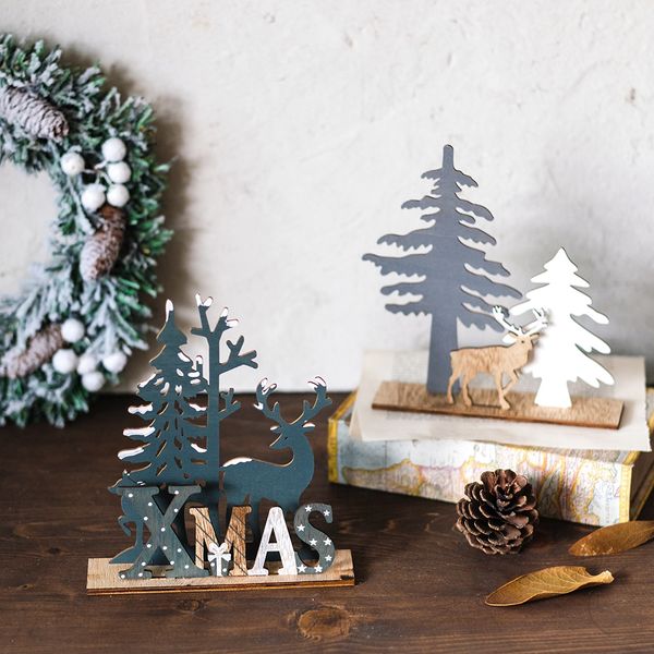 

christmas tree ornament festival 2 style xmas decorations living room wooden elk ornament creative restaurant deskdiy l