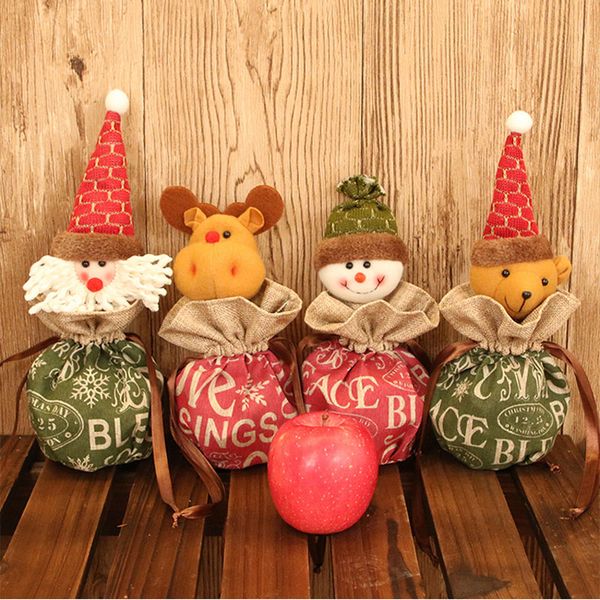 

christmas decoration candy bag stereo doll gift bag child christmas day apple old man snowman holiday decoration