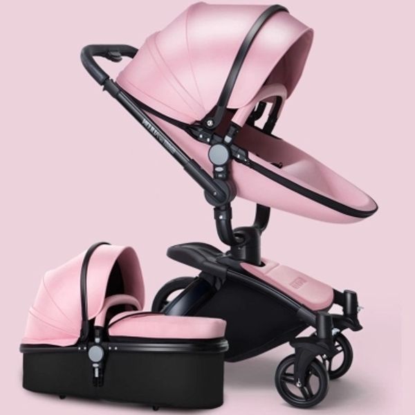 

aulon egg shape baby stroller leather pram two-way shock absorbers baby car cart trolley