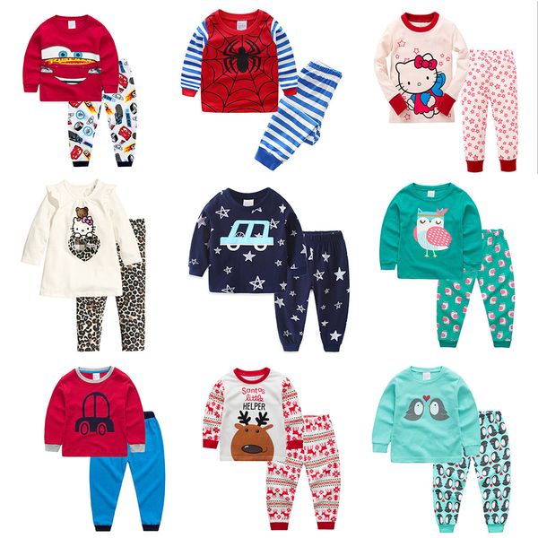 

32 tyle chri tma kid pajama et baby cartoon hor e printed pant 2pc et uperhero home clothing children leepwear outfit m578, Blue;red