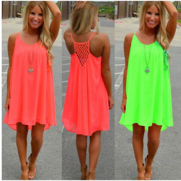 

summer spaghetti strap dresses womens hollow out sleeveless backless chiffon dresses ladies casual dresses solid club dress elegant, Black;gray