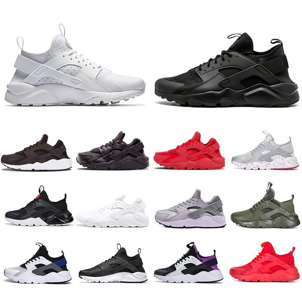 

US5.5-11 Air Huarache 4.0 1.0 Ultra Reflect Running Athletic Shoes Black White Red Green Women Mens Trainers Outdoor Sports Sneaker