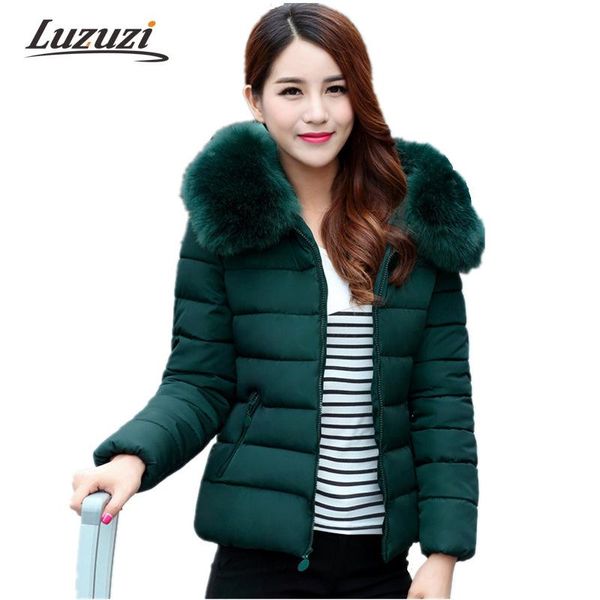 

wholesale- 2017 women winter parkas cotton padded coat hooded with fur female warm jackets middle-aged mother clothing overcoat ws553, Black