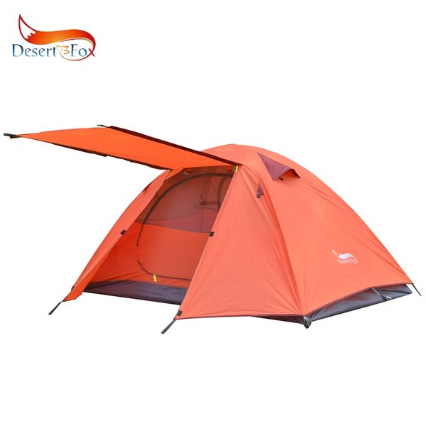 

desert& 2-3 people camping tent aluminum poles outdoor travel double layer waterproof windproof backpacking tent