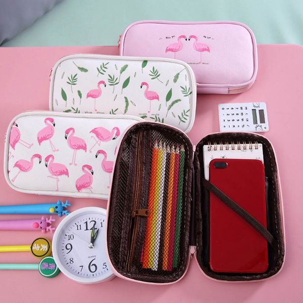 

cute cartoon pencil case kawaii multifunction pencil bags large capacity pen box school supplies student girl gifts