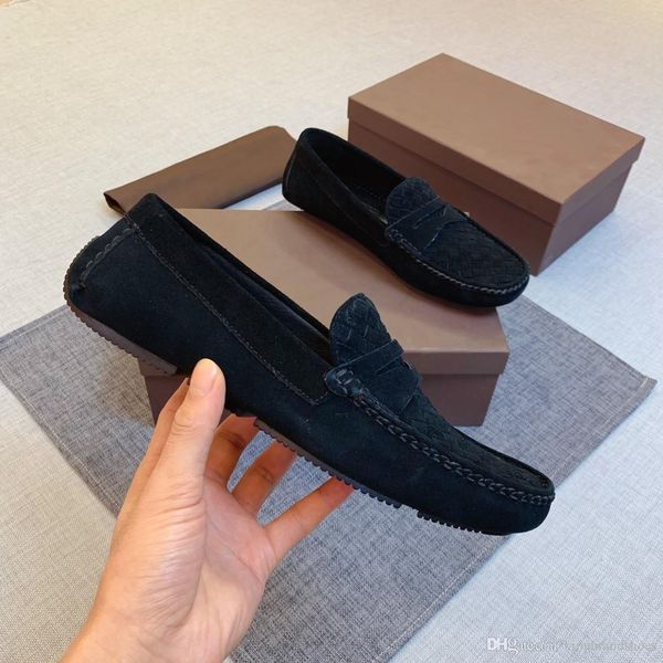 

2019 luxury design driving shoes comfortable fashion breathable men shoes square toe casual shoes black