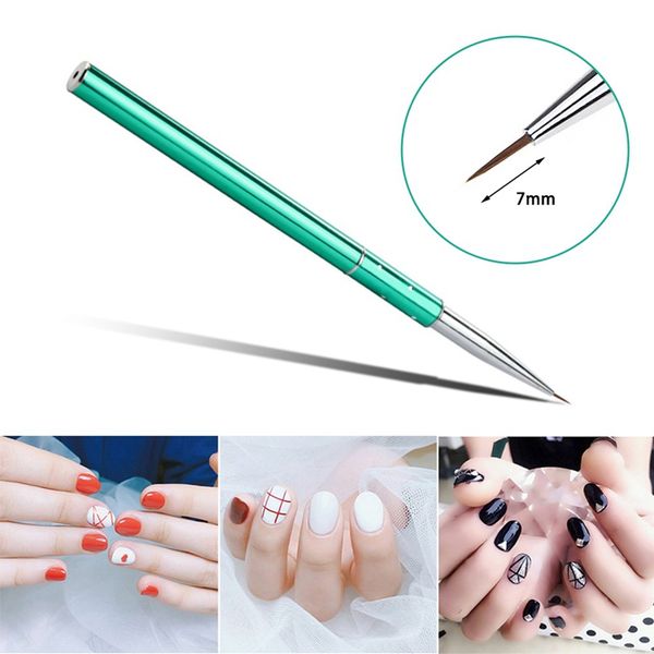 

uv gel brush liner painting pen acrylic drawing brush for nails gradient rhinestone handle manicure nail art tool, Yellow