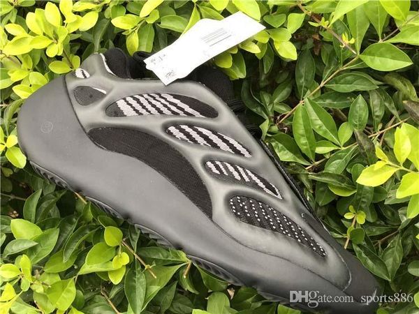 

high kanye west 700 v3 alvah black azael running shoes 3m reflective wave runner glows in the dark men women sports sneakers with box
