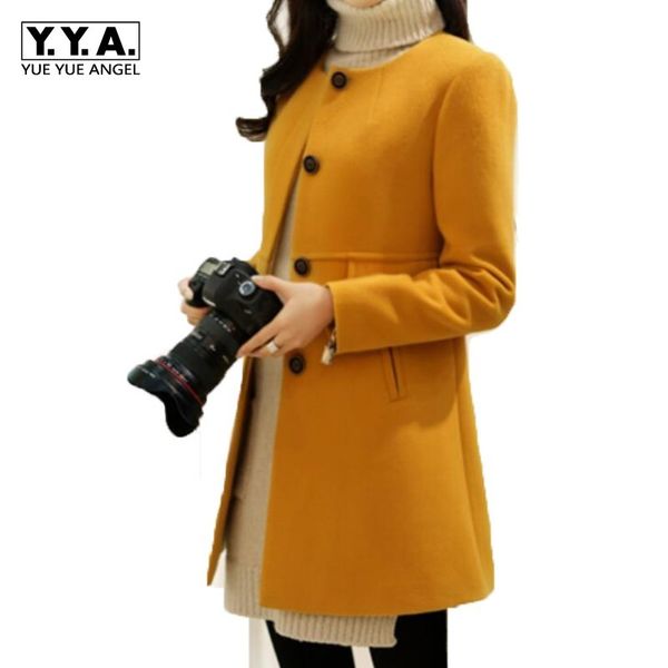 

новое поступление весна женские шерстяные тренч женские рукава длинное пальто куртка slim fit мода полушерстяные пиджаки размер s-3xl, Black