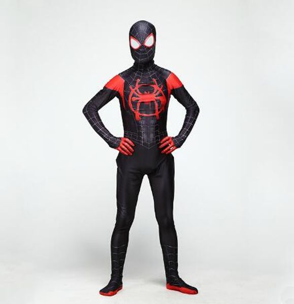 

мода хеллоуин костюм для мужчин дети косплей одежда kid одежда мужчины bodysuit spandex super hero человек-паук тонкий колготки партии костю, Black;red