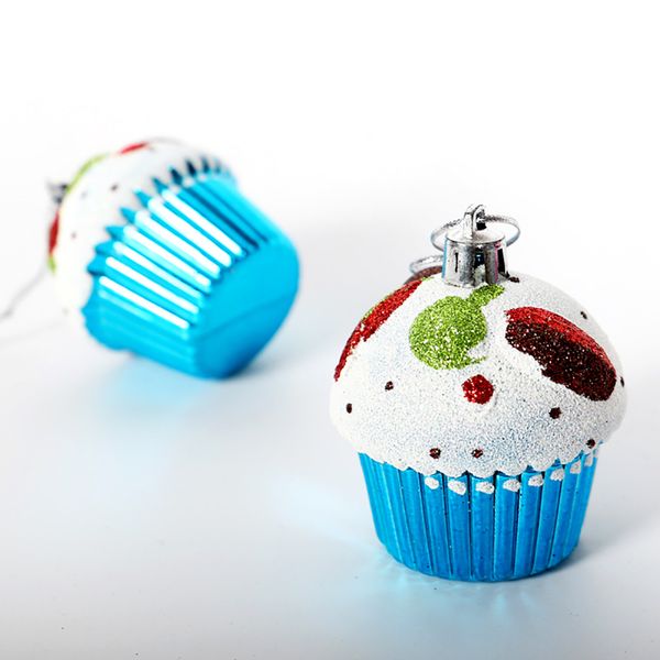 

6*7cm cake shape christmas tree decoration accessories blue1pcs as shown