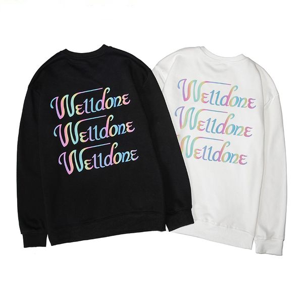 

women mens fashion designer hoodie brand sweatshirt luxury o-neck jumper casual 2 colors reflective streetwear b103019z, Black