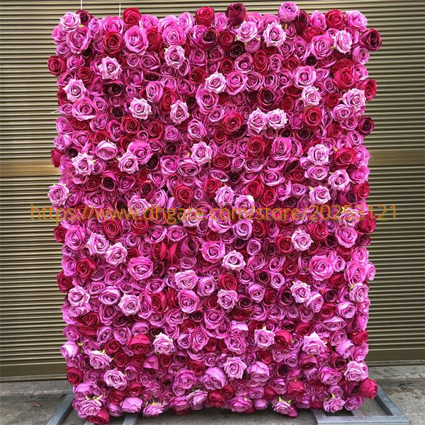 2019 Artificial Flower Wall For Hot Red Roses Peony Wedding