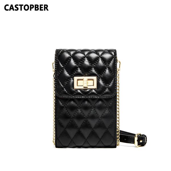 

новый алмаз решетки овчины кожаные сумки сумки женщин известных брендов дамы стеганые crossbody цепи посланник небольшой телефон сумка