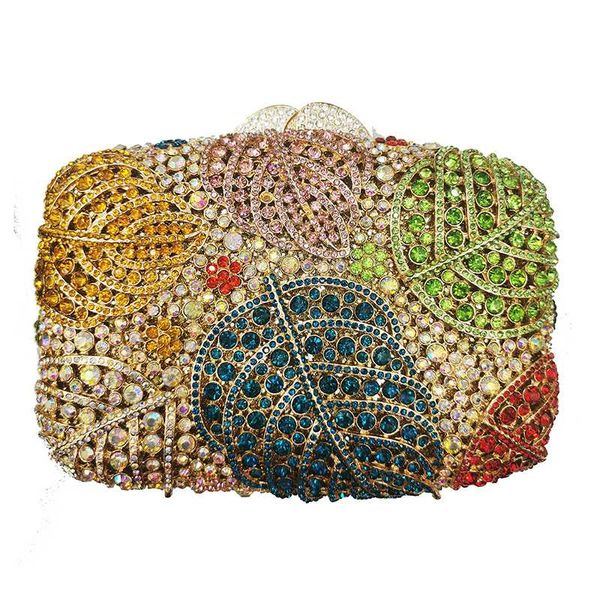 

yellow/green/blue multicolored evening clutches for wedding and party chain handbags fashion women shopping phone clutch