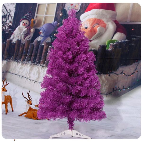 

60cm/90cm christmas purple pink color tree festival 2/3 feet artificial holiday pine tree easy to assemble with stand new hot