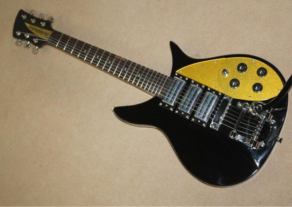 

малые кулисная электрическая гитара черного тело тройной пикап ультракоротких 527 мм длина эффективной строки, свободная перевозка груз