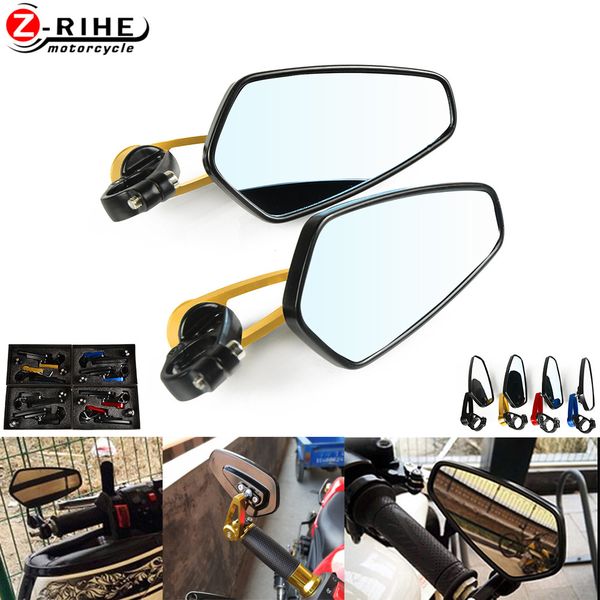 

7/8"" 22mm universal motorcycle rearview mirror handle bar end side mirrors for ninja300 hypermotard 1100 796