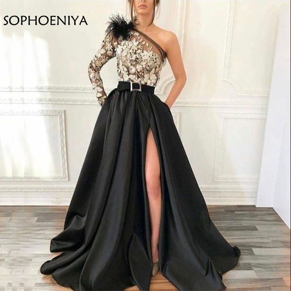 

новое поступление одно плечо черный кафтан дубай вечернее платье 2019 когда-либо красивые вечерние платья сексуальное мусульманское платье н, White;black