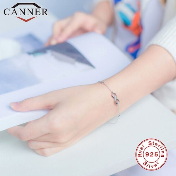 

925 sterling silver crystal zircon charm bracelet for women japanese and korean style female simple cute friendship bracelets, Black