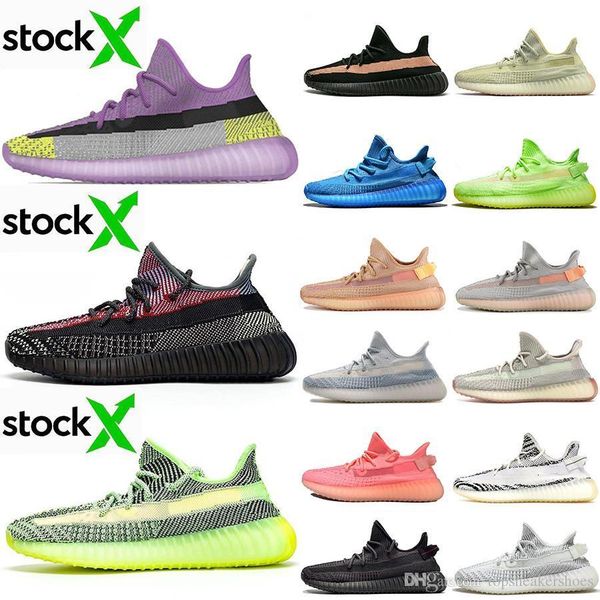 

fashion yeezreel yecheil yeshaya running shoes mens women citrin cloud white gid glow 3m reflective static kanye west trainers sneakers