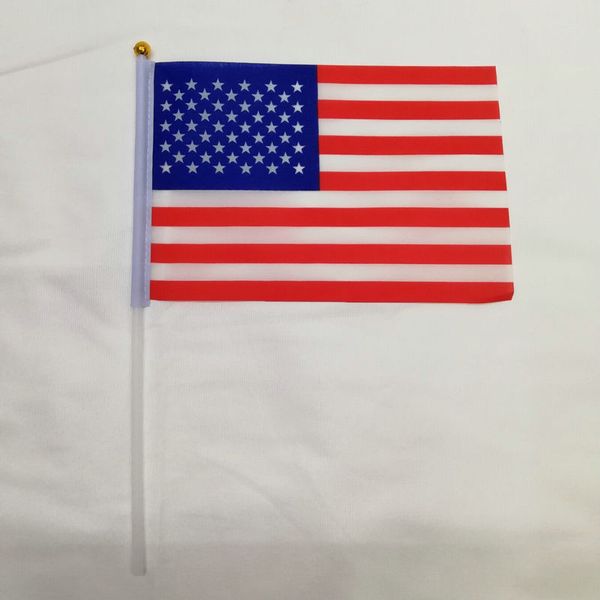 

mini america national hand flag 21*14 cm us stars and the stripes flags for festival celebration parade general election supplies