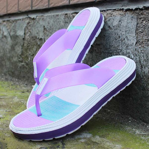 

casual summer slippers rainbow color flip flops women indoor floor shoes casual flat sandals, Black