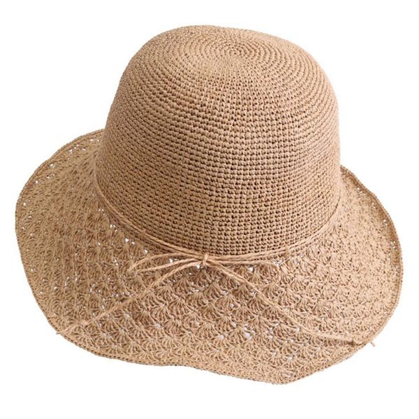 

hand made straw sun hat women korean summer outdoor sunshade cap female beach seaside sun protection foldable casual hats h7374, Blue;gray