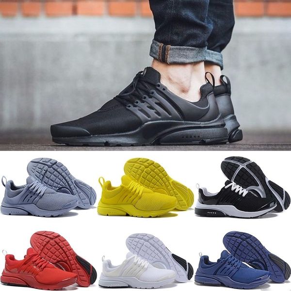 

mens womens presto running shoes br qs triple white black red yellow oreo blue grey breathable casual sports sneakers size 5.5-11