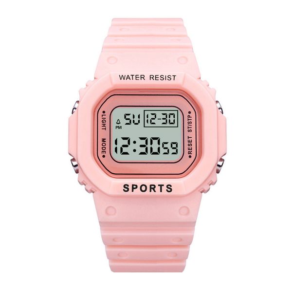 

2020 women watch multifunction waterproof women watches male watch rectangle children sport watches high quality, Slivery;brown