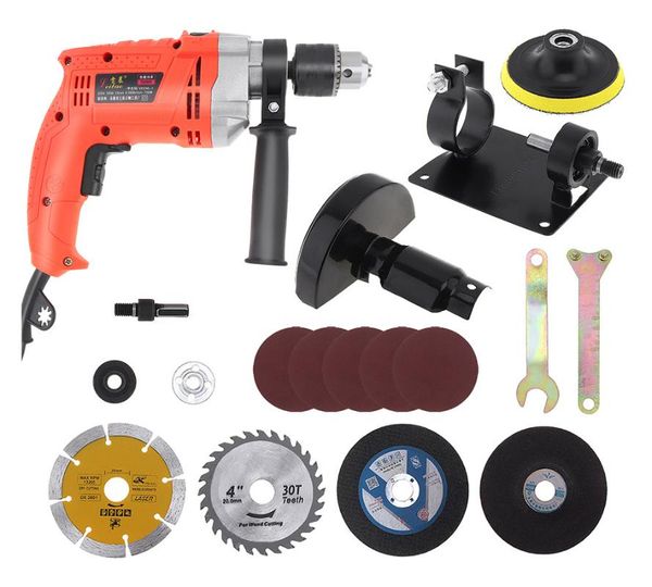 

electric drill +17pcs 13mm electric drill cutting seat conversion tool accessories with grinding wheel for punching/polishing