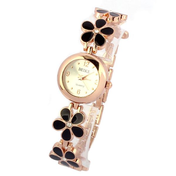 

otoky classic design fashion daisies flower rose gold bracelet wrist watch women girl elegant watch yy04, Slivery;brown