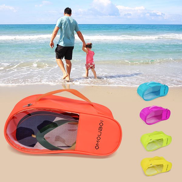 

waterproof traveling shoes bag portable shoe organizer child beach & outdoor sandals dust-proof pvc shoes packing bag