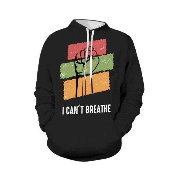 

sweatshirt i can't breathe hooded sweater 3d print sweatshirt for men women black lives matter, Black;red