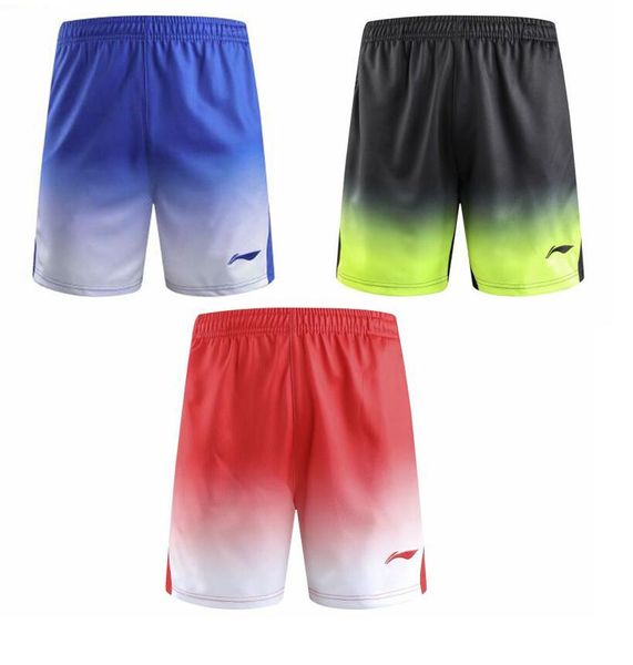 

li-ning badminton shorts,quick-drying breathable polyester badminton shorts,table tennis shorts,men women sportwear ping pong shorts m-4xl, Black;red