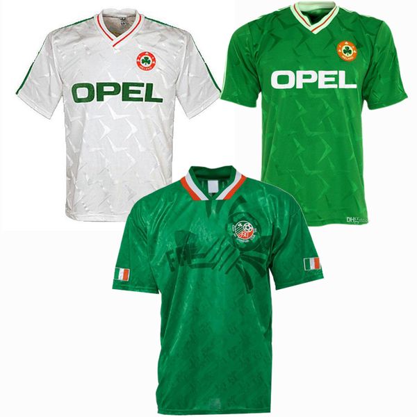 

retro 1990 1992 1994 ireland home away soccer jerseys keane mcgoldrick retro football shirt s-2xl, Black;yellow