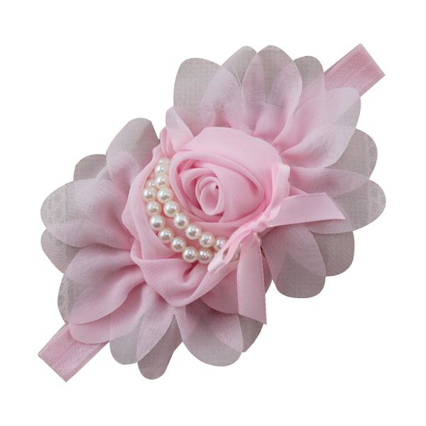

beauty baby girls headband flexible flower princess headband for girl baby girl hair accessories newborn pgraphy props o, Slivery;white
