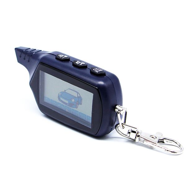 

b9 lcd remote control keychain for russian vehicle security car alarm system twage starline b9 key chain fob engine start