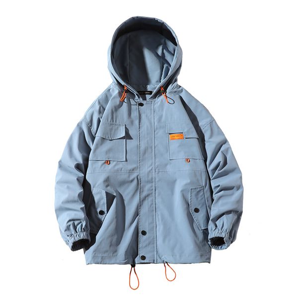 

men's jackets 2021 spring tooling style hooded trendy fashion jacket, Black;brown