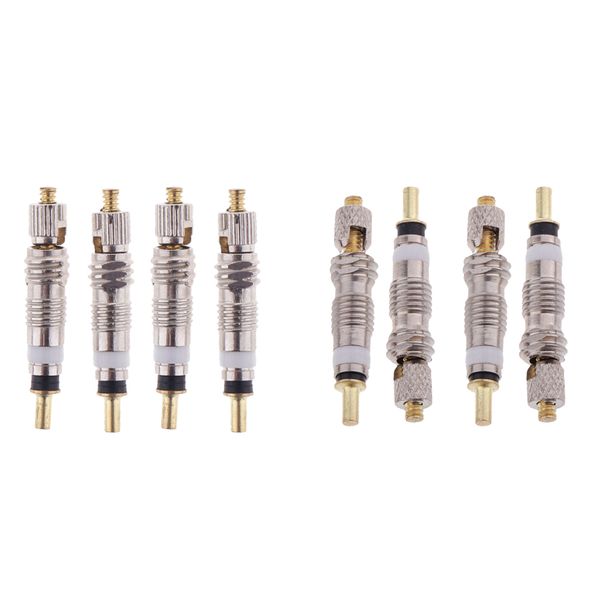 

8pcs silver removable presta french valve core bike tube part
