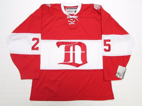 

custom darren mccarty detroit red wings vintage ccm hockey jersey mens personalized stitching jerseys, Black;red