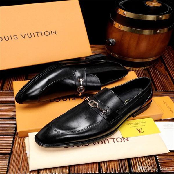 

20fw men corporate shoes office shoes men classic wedding dress italian brands business shoes men formal luxury designers big size 45 yecq3, Black