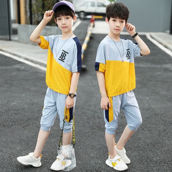 

ow1sk clothes boys' summer clothes suit 2020 western-style medium and large children boys' western-style short children's chi