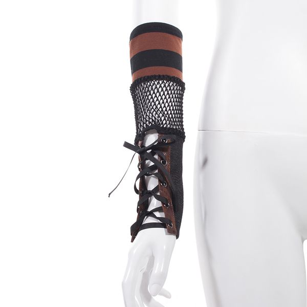 

fashion-vintage women black coffee gloves gothic motorcycle cotton arm warmers women, Blue;gray